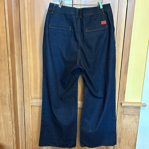 Wildfang Essential Denim Wide Leg Trouser -14 NWT - Picture 5 of 12